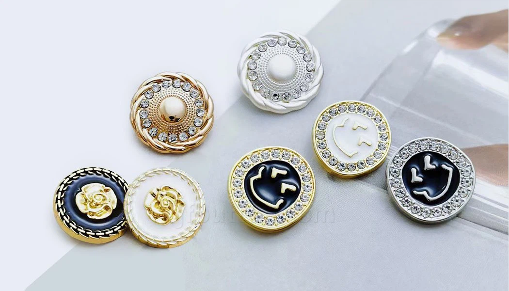 white pearl shank buttons