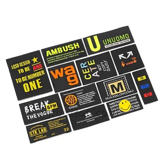 Црно ткана етикета за врат одеће