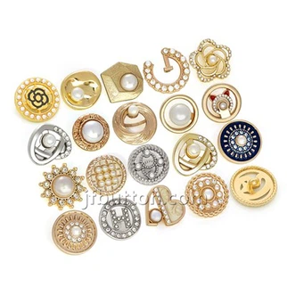 Прилагођено метално дугме Схарк са бисером