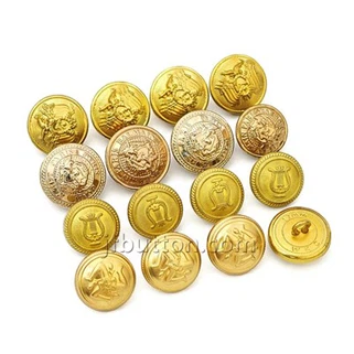 Златна метална дугмад